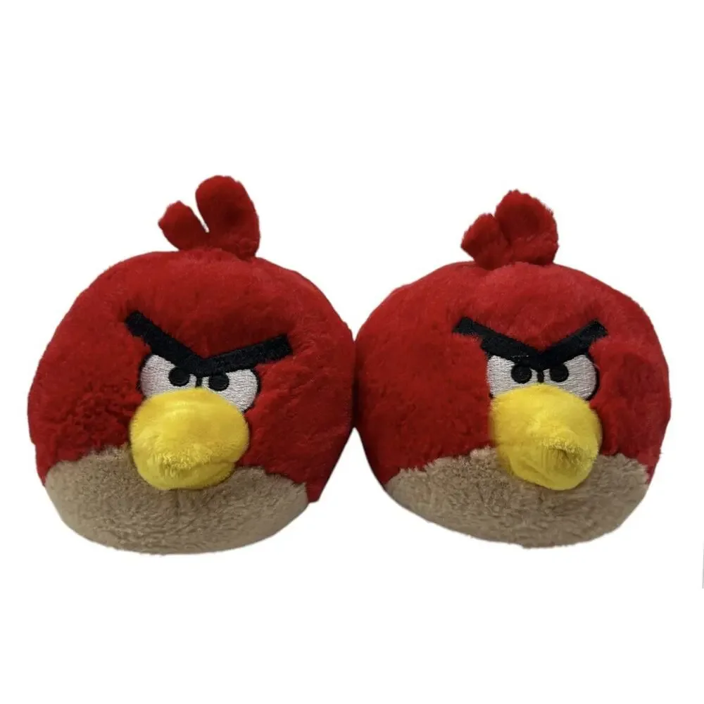 Angry Birds Slippers Child’s Red Bird Plush Size Large (4-5)